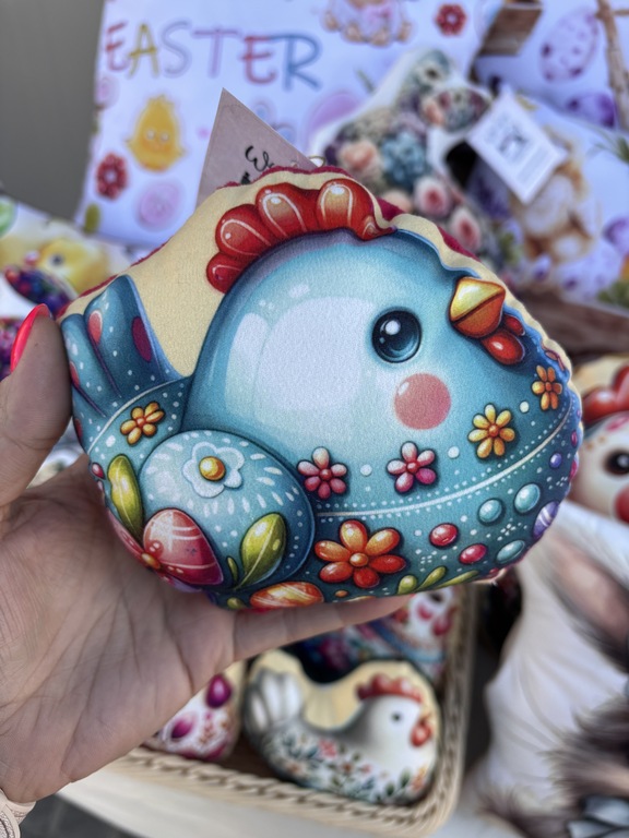 MINI przytulanka dekoracyjna kształtka - rozmiar MINI - KURKA - KURA (1)